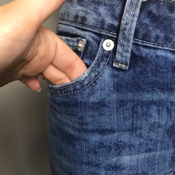 Lucky Brand ORTA Premium High Rise Floral Print Jeans Raw Hem Size 10/28 - Picture 2 of 7